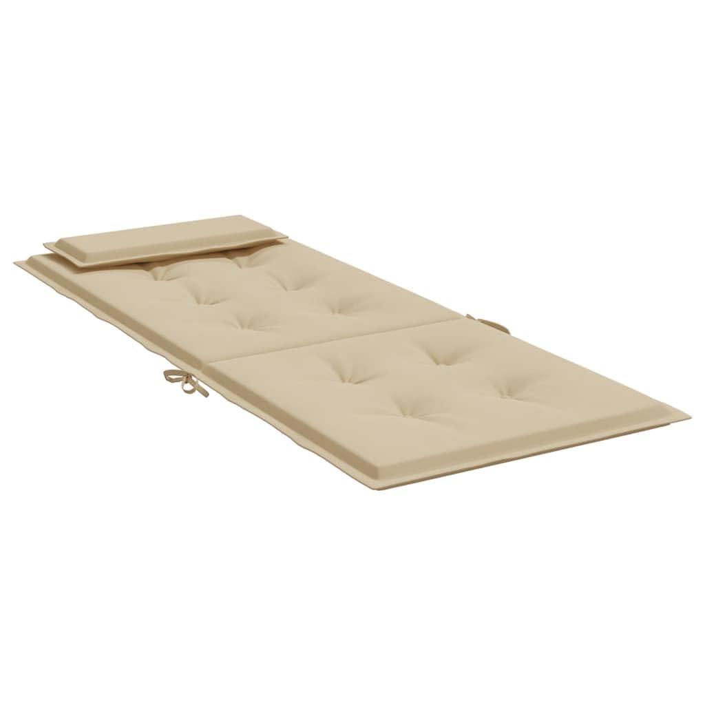 Cojines de respaldo alto, 6 unidades, color beige, tejido Oxford acolchado, ergonómico, suave, impermeable, 120 x 50 cm, para jardín, balcón, terraza, salón, oficina, exterior e interior