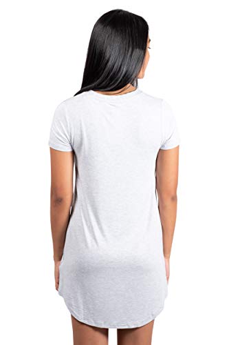 Ultra Game NBA Philadelphia 76ers Womens Super Soft Sleepwear Pajama Loungewear Tee Shirt Nightgown, Heather Gray, Medium