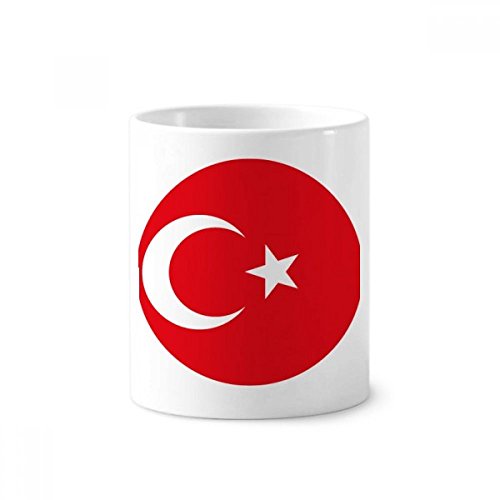 Pot en céramique Turquie blanche 350ml pour brosse à dents et stylo de bureau
