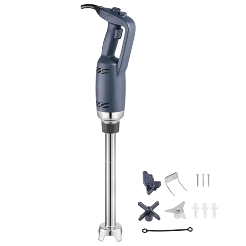 Happybuy Commercial Immersion Blender, 350W Heavy-Duty Hand Mixer, 20-inch Stepless Variable Speed Mixer with Stainless Steel Blade, Versatile Portable Mixer for Soup, Sauces