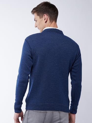 Image of Pivl Men's V Neck Winter Solid Sweater - Warmth and Style for The Season