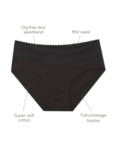 Image of Warner's womens Blissful Benefits No Muffin 3 Pack Hipster Panties