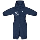 Trespass Unisex Waterproof Babies Rain Suit Dripdrop - Elastic Cuffs and Ankles, Elasticated Side Waist, Full Body Length Zip, Reflective Piping, Grown on Hood, Padded