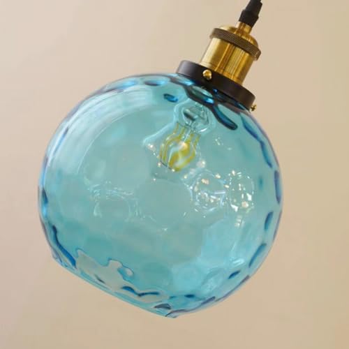 Lámpara colgante ajustable con cristal de diseño para comedor 6