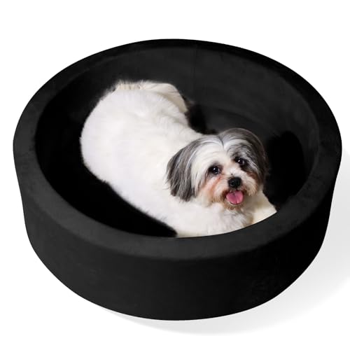 Pet Beds, 27.5 Inch Round Foam Sof Dog Beds，Suitable for Small Dog & Cat Play in The Ball...