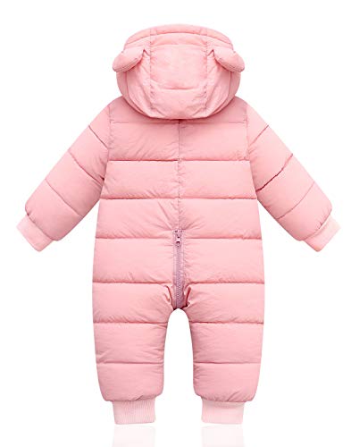 Image of Happy Cherry Baby Girls Boys Warm Snowsuit Jumpsuit Down Coat Romper Padded Onesie