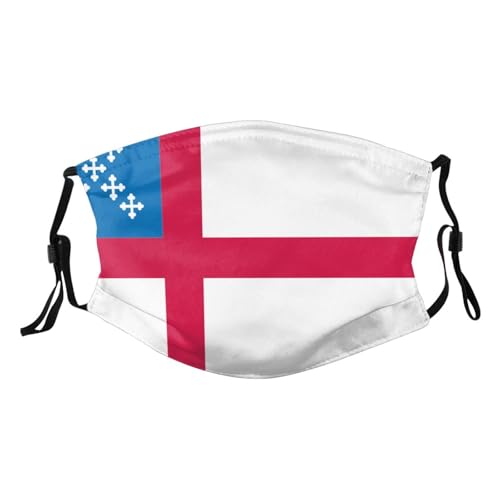 Episcopal Church Flag Adult Dust Mask Adjustable Dust Face with 2 Filter82