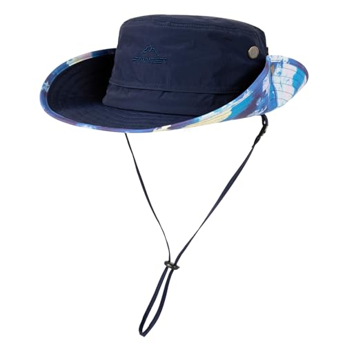 Image of Oversize XL XXL Large Wide Brim Waterproof UPF 50+ Bucket Sun Summer Travel Fishing Hiking Fisherman Hat Detachable Chin