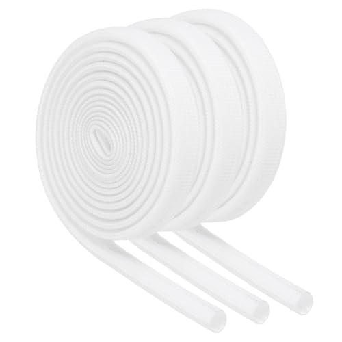 QUARKZMAN 3pz Guaina Antincendio Treccia Isolante per Cavi, 3.28ft- 4mm ID Bianco, Guaina Fibre Vetro Rivestita Silicone Alta Temperatura per Linee Tubi per Automobili e Cablaggi Elettrici