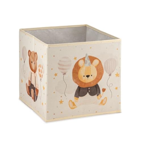 Prendi Home Caja de almacenamiento plegable de 30 x 30 x 30 cm - Caja de juguetes colorida sin tapa para habitación infantil y uso versátil - Caja de tela abierta para juguetes, ropa y más (K035)
