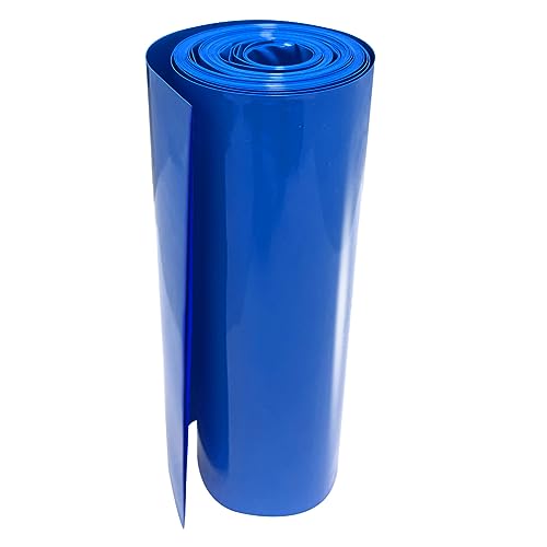 MatchWhiz Flat Width 5.9in(150mm) PVC Heat Shrink Wrap Tube for 18650 21700 Lithium Battery DIY...