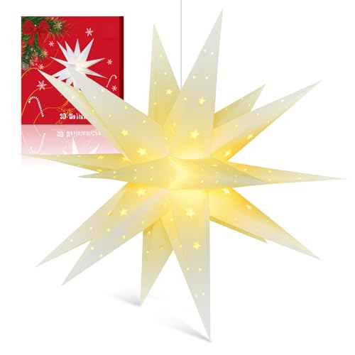 Sky angle 3D Weihnachtsstern Beleuchtet Batterie mit Timer für...