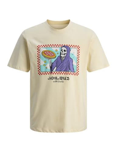 Jack & Jones Jorholiday SS CN T-Shirt pour Homme Motif tête de Mort, Bronze, L