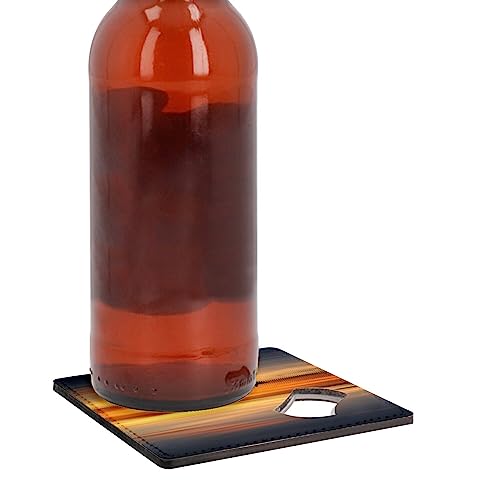 Sous-verre décapsuleur mer et pêcheur lot de 6 carrés 9x9 cm pour apéritif