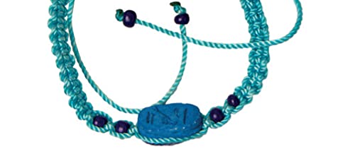 Discoveries Egyptian Imports - Colorful Macrame Scarab Bracelet - assorted colors - Set of 6
