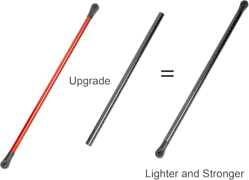 Carbon Fiber Center Brace Bar for Arrma 1/8 Notorious/Outcast V5 6S,Center Brace Rod Kit Part,Upper Top Central Chassis Support Bar, Front Frame Post End Body Lightweight Replace Part ARA320504 by MOSHNOLY - Image 2