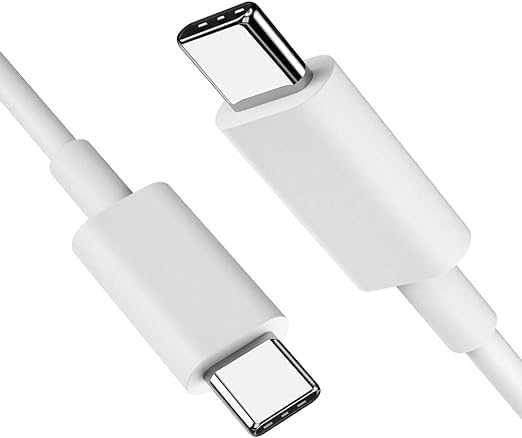 Image of Original Type C to C Mobile Data Charging Cable for Pixel 8 Pro /8 /8A /7 Pro /7 /7A /6 Pro /6 /6A /5 /ChromeBook Laptop /Buds /and Other USB C Device Support for Phone 2 /1, 30W - White