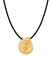 ENSKEFEN Gold Necklaces for Women Trendy Conch Shell Necklace Boho Scallop SeaShell Choker Pendan...