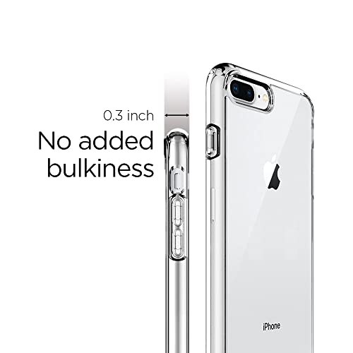 Image of WOW IMAGINE Crystal Clear Transparent Back Case Cover for Apple iPhone 7 Plus | 8 Plus | Full Device & Camera Protection Shockproof TPU | Flexible Silicone Back Cover Case - Transparent