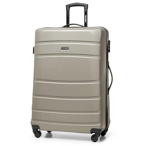 WITTCHEN Globe Line Großer Koffer Trolley Reisekoffer aus ABS Hartschale 4...