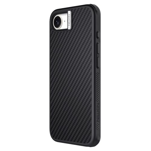 Image of Nillkin Case for Apple iPhone 16E / 17E (6.1 inch Inch) Synthetic Fiber Pro Magnetic Works with Mag Safe Aramid Carbon Tough Waterproof Silver Color
