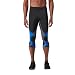 CW-X Men's 3/4 Stabilyx Tights, Black/Grey/Blue, Large
