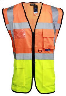 Origin Heren beschermhoes, hoge zichtbaarheid, tweekleurig, multifunctioneel, HI Viz naaien, voor herstelvesten Executive 2, Oranje, L