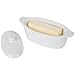 Old Home Kitchen Butter Keeper, Porcelain Butter Boat, White