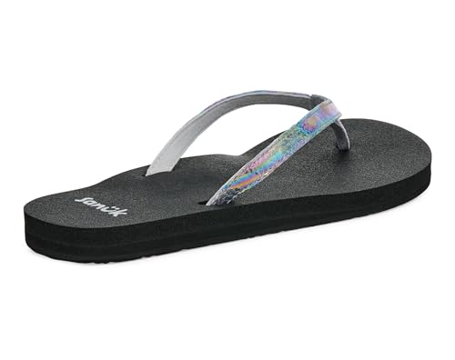 Sanuk Yoga Joy II Irisdescent | Flip Flops for Women | Yoga Sandals For Women | Women's Beach Sandals | Memory Foam Footbed4