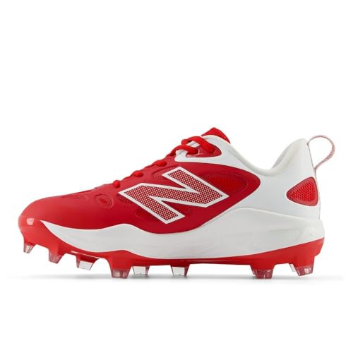 New Balance Women's Fresh Foam Velo V4 Molded Softball Shoe, Team Red/White, 10