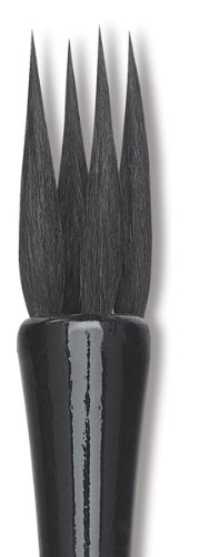 Luco Black Squirrel Brush - Pointed Round, 4 Locks