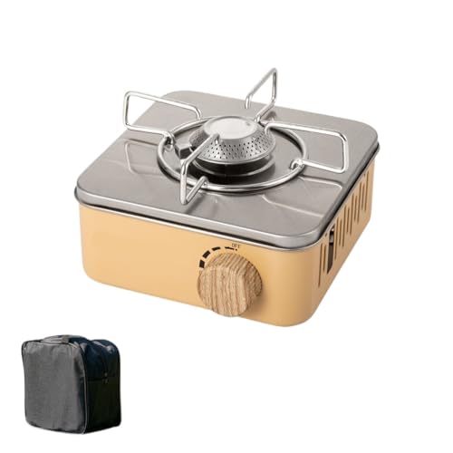 Estufa de Gas portátil de 2800 W for Camping, de Alta Potencia, for Exteriores, Ideal for picnics y campamentos.(White)