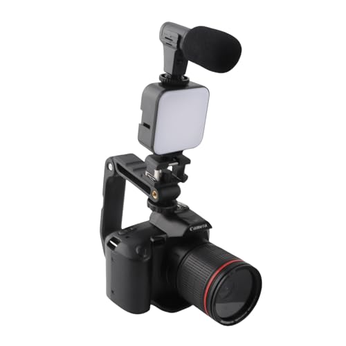 4K 64MP Digital Camera with Fill Light & Mic, WiFi 3in Screen 16X Digital Zoom Vlogging Camera, Anti Shake, 120° Wide Angle, Night Vision 62mm Macro Lens for Fast Capture