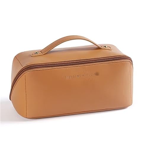 Borsa Cosmetica per cosmetici per il lavaggio da viaggio carina per la conservazione Colore: Marrone Size: 10.5x23.5x11cm