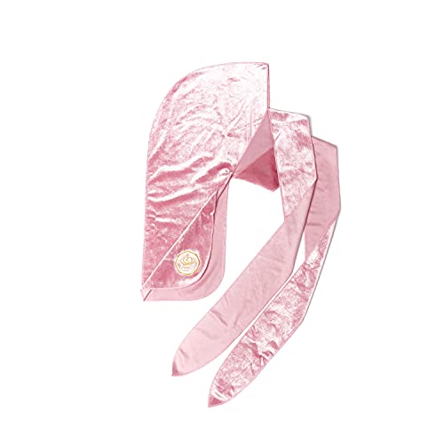 Image of KISS RED Bow Wow Power Wave Velvet Luxe Durag (Pink)