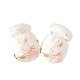 OIXYEY Baby Fäustling Handschuhe Warme Baumwoll Handschuhe Baby Jungen Mädchen Winter Handschuhe Säugling Neugeborenen Wolle Gefüttert Handschuhe Für 0-12 Monate,Baby Handschuhe