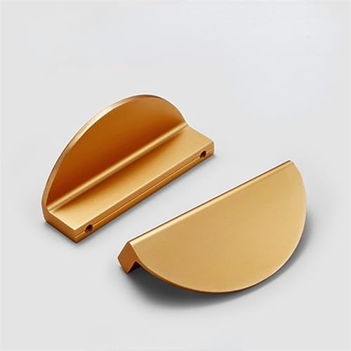 Tirador de puerta WouND semicircular moderno dorado de 80mm 5