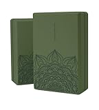 LaiEr Yoga Blöcke (Set von 2) 9x6x3 High Density EVA Schaum Ziegel, rutschfeste Oberfläche weich und leicht für Yoga, Pilates, Meditation in Forest Green