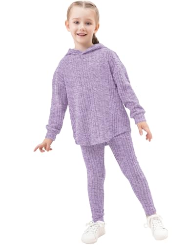 Image of LecGee Women Fall Casual Hoodie Set Long Sleeve Oversized Sweatshirt Elastic Waist Legging Pant 2 Piece Outfit Tracksuit