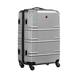 Wenger Itinera Maleta rígida con 4 Ruedas giratorias Lisas, Cerradura de combinación Segura, Carrito de Viaje para Vacaciones y Negocios, Unisex, Color Plateado, Grande