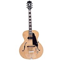 This guitar is designed for modern lead playing, eliminating the cramped feeling of traditional guitar playing and providing a more comfortable playing experience. 25.5 inch Full Scale Size Including Black Wood Fingerboard, Maple Neck and Body, Volum...