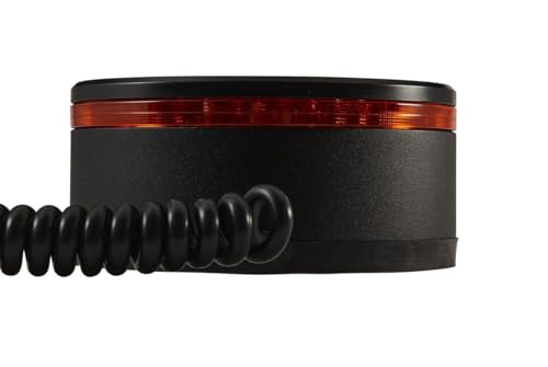 HELLA 2XD 455 255-021 LED Blitzleuchte - Blinkleuchte - K-LED Rebelution - 24/12V - gelb (amber) - Anbau/Magnetbefestigung - Kabel: 600mm - Stecker: DIN ISO 4165 - für Traktor, LKW, Gabelstapler