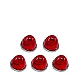 5 PCS Watermelon Lights for Semi Truck, LED Watermelon Light Indicator Side Marker Lamp, 2025 New Mini Water Melon Semi Truck Marker Lights, Outline Water Melon Side Marker for Motor with Bezel