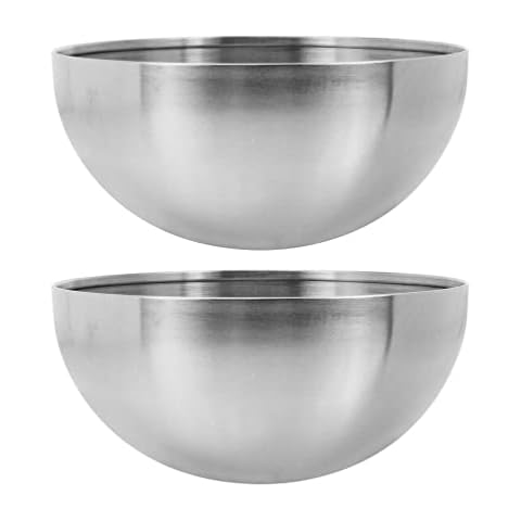 Zerodeko 2 Stück Ramen Nudelschüssel Edelstahl Schalen Koreanische Schalen Metall Pho Suppe Schüssel Servierschalen für Getreide Reissuppe Nudeln Salat 12 cm Silber Silber Cover