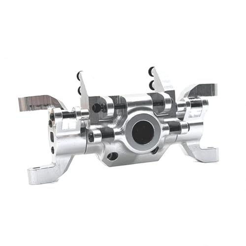 Boîtier d'essieu avant en métal argent pour RC HuangBo 1/10 ZP1001 à ZP1004