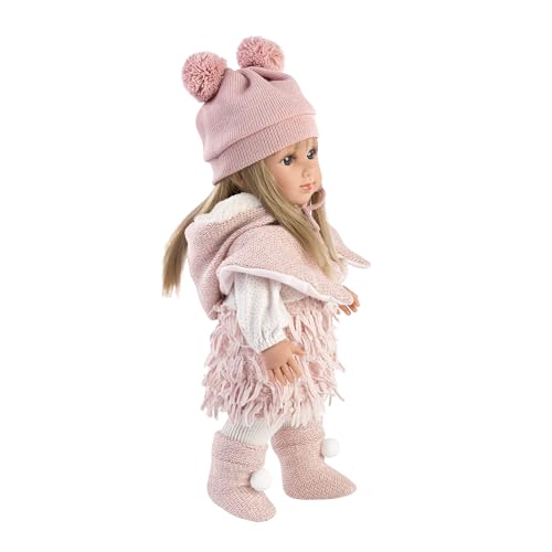 Llorens LL53525 Puppe Elena mit blonden Haaren und blauen Augen, Fashion Doll mit weichem Körper, inkl. trendigem Outfit, 35cm