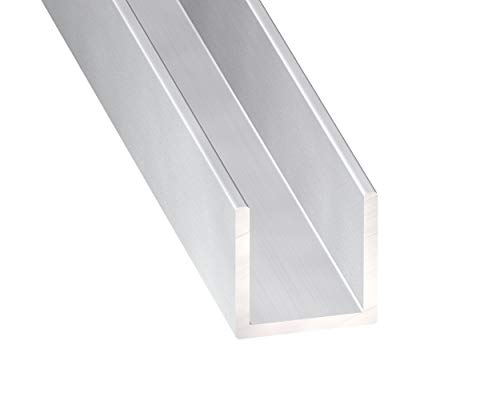 Anodised Aluminium Channel/U-Channel/C-Channel - 10mm x 15mm x 1.5mm x 1m