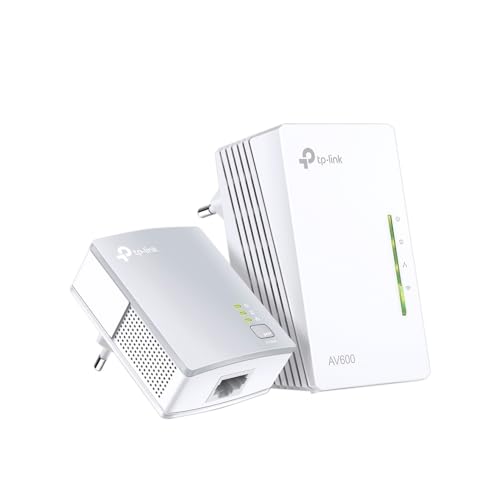 TP-Link TL-WPA4220 KIT Powerline Kit AV600Mbps e Wi-Fi 300Mbps, Homeplug AV2, Porte Ethernet, Plug & Play, Compatibile con Router, Tecnologia Powerlin