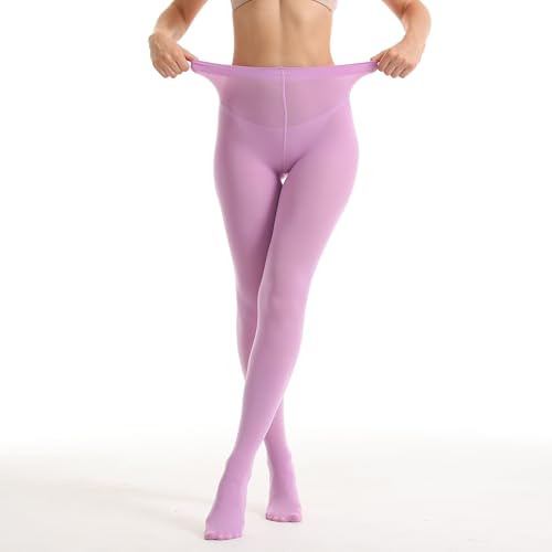 Image of Women's 80 Denier Opaque Tights, Microfiber Run-Resistant, Ultra Soft & Stretchy