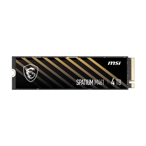 Image of MSI SPATIUM M461 PCIe 4.0 NVMe M.2 4TB Internal SSD PCIe Gen4 NVMe